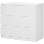Chest Of Drawers, 3 Drawer Storage Cabinet Unit Bedroom | One Size | White