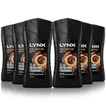 Lynx Dark Temptation 12-h Refreshing Fragrance Shower Gel Body Wash, 6x 225ml