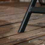 Folding Patio Dining Table W/ Parasol Hole