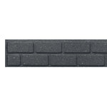 Recycled Rubber Brick Effect Garden Edging Border 1.2m | Set of 18 | Gray
