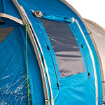 3-4 Persons Tunnel Tent, Two Room Camping Tent W/ Windows | Blue