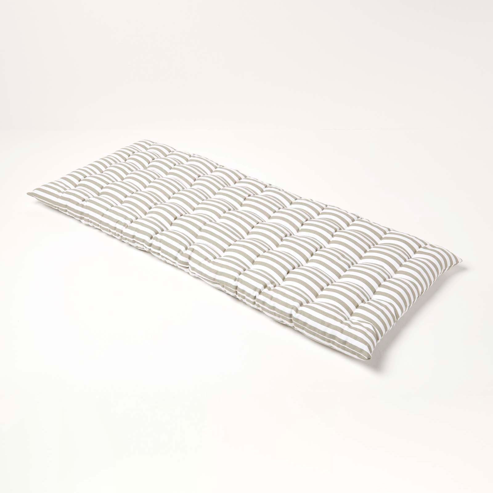 Striped Bench Cushion 2 & 3 Seater | 2 | Grey & White
