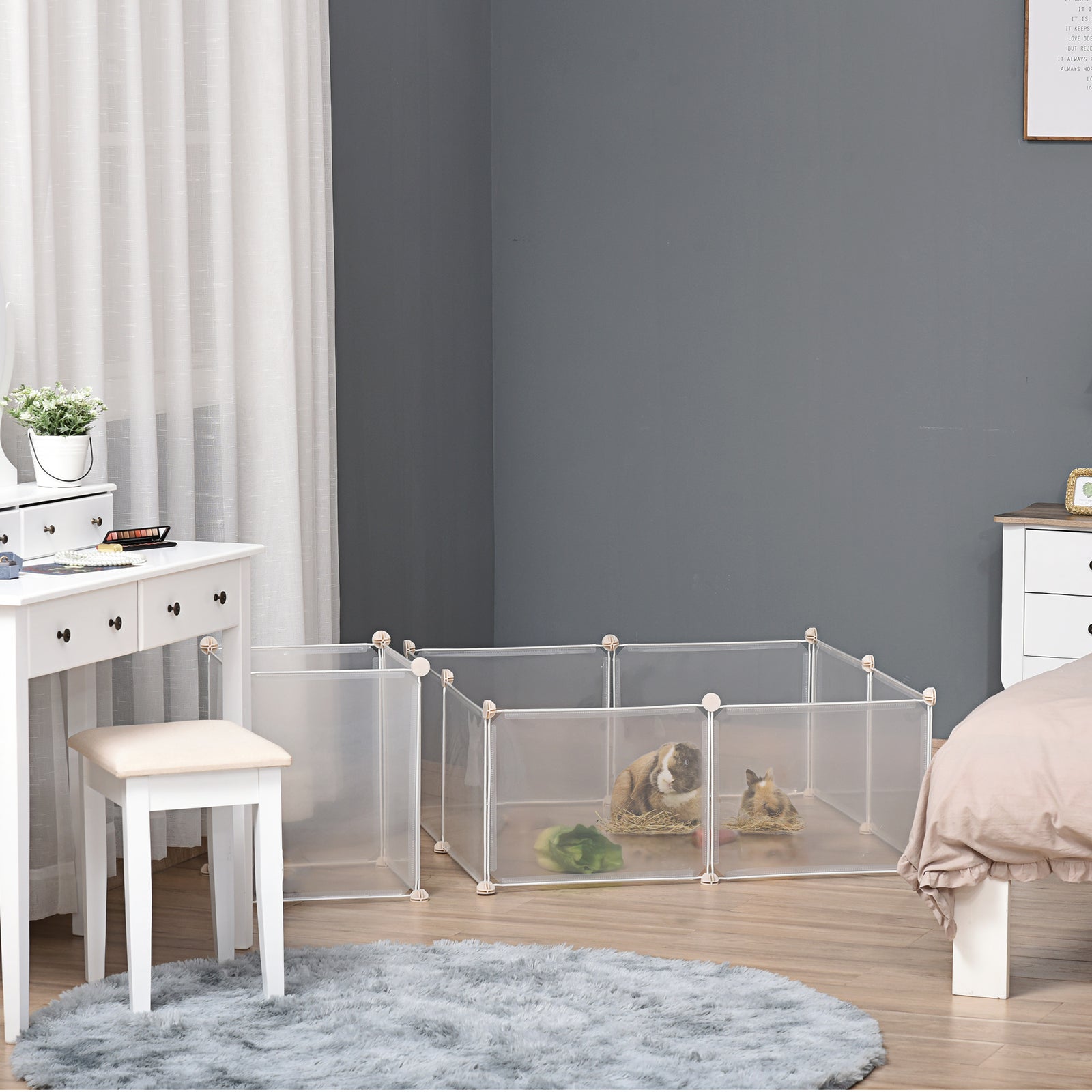 Pet Playpen Diy Small Animal Cage 12 Panels For Hedgehog Bunny Chinchilla