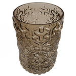 29cm Embossed Chestnut Glass Vase