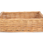 Wicker Straight Sided Rectangular Tray | Large | Brown