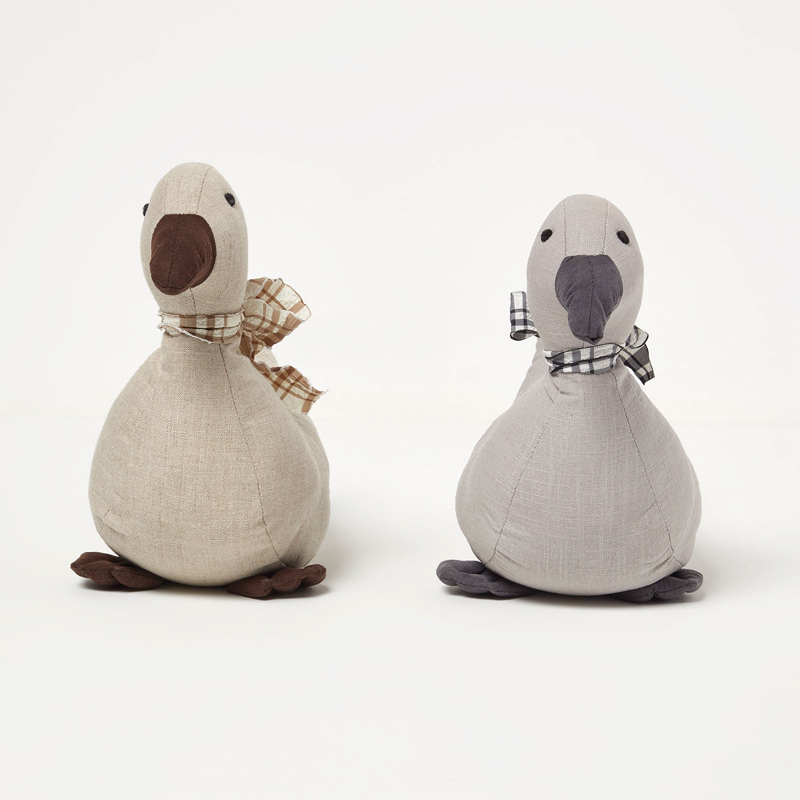 HOMESCAPES Weighted Duck Fabric Doorstop Pair