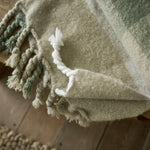 York Green Supersoft Yarn Dyed Jacquard Throw