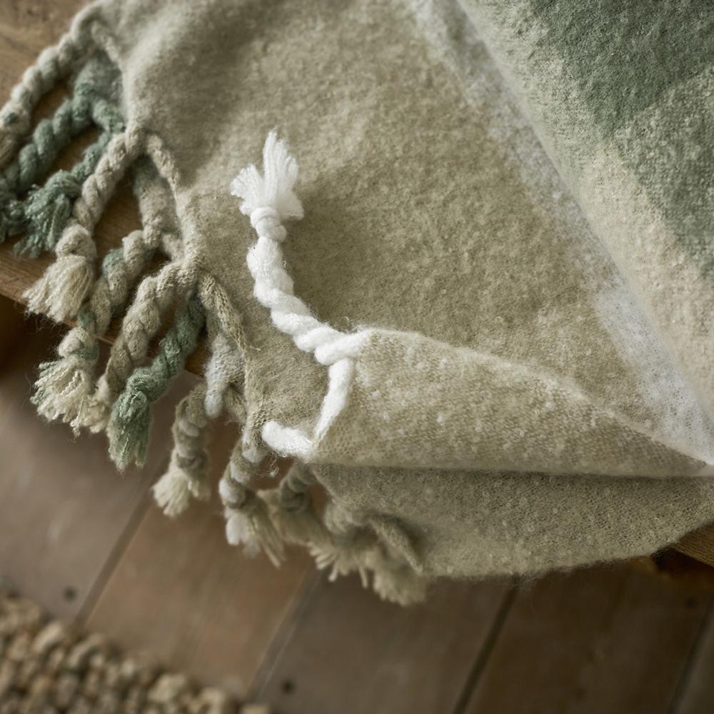 York Green Supersoft Yarn Dyed Jacquard Throw