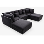 The Chelsea U-shaped Modular Corner Sofa With Deep Seat | 5 Seat | Dark Grey