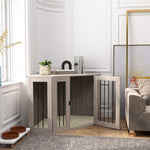 Dog Crate W/ Cushion, Door - Large Dogs | Brown