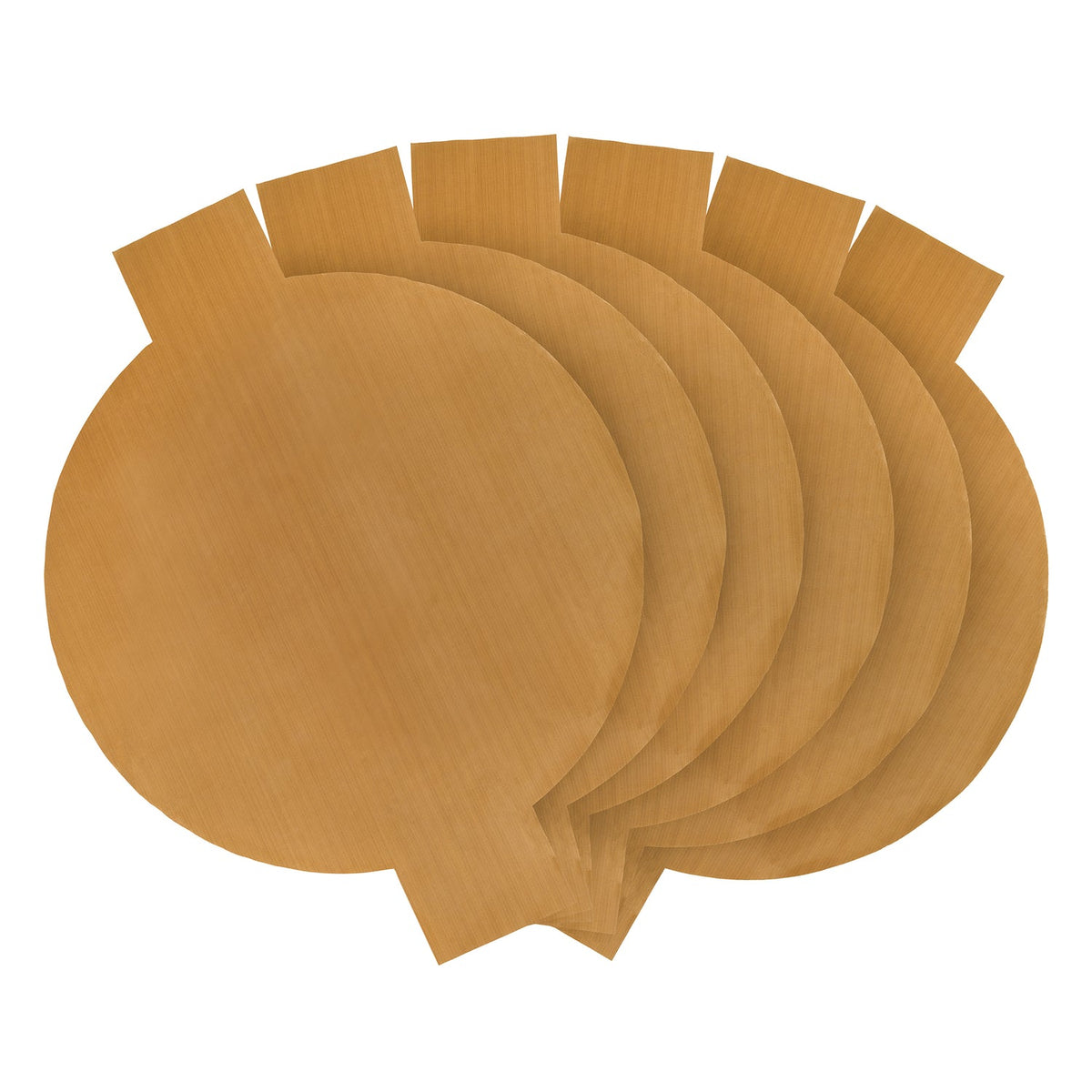 Set Of Non-stick Pizza Baking Sheets With Handles | 6 Piece | Brown