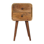 Mini Oak-ish Curved Bedside