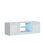 Aura Tv Unit 120cm With Led Lights | Large-Medium | White