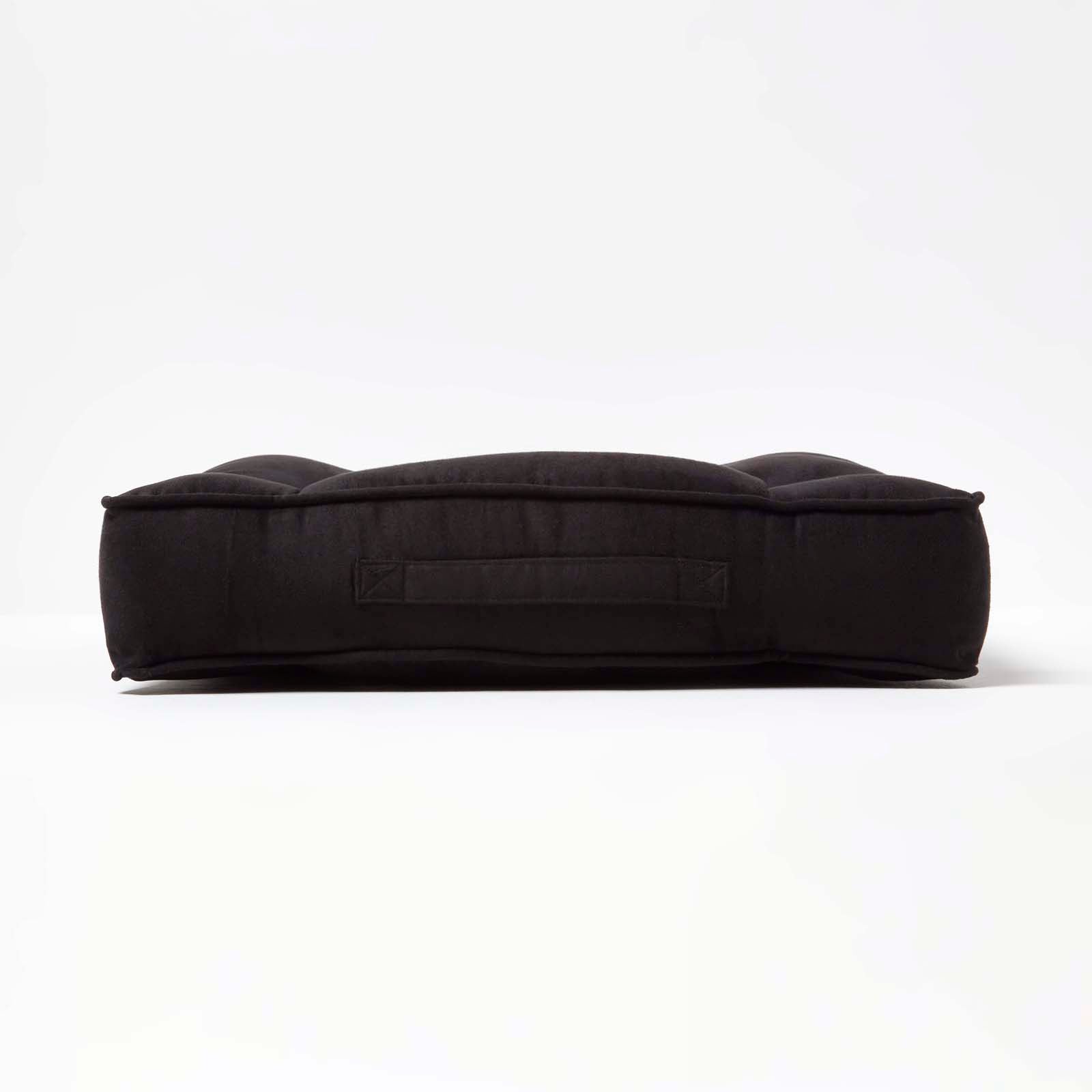 Faux Suede Coccyx Armchair Cushion | 50cm x 50cm | Black