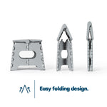 Compact Folding Step Stool With Non-slip Surface | Grey