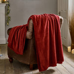 Luxury The Big One Ultra Soft Fleece Throw | Wine