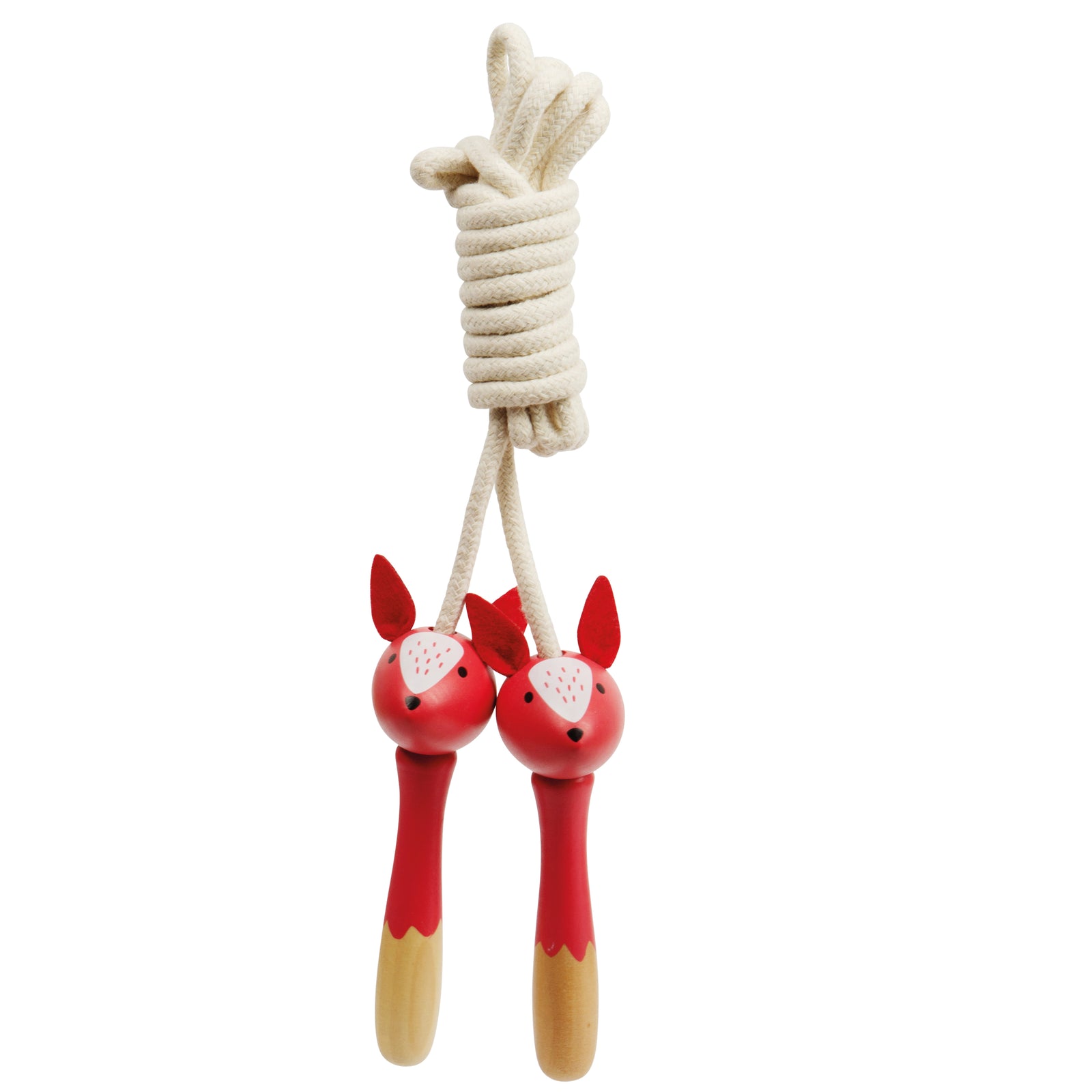 2pcs Wooden Animal Skipping Ropes - Fox and Crocodile