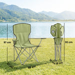 Camping Chair Set Of 2 Portable Folding | Green