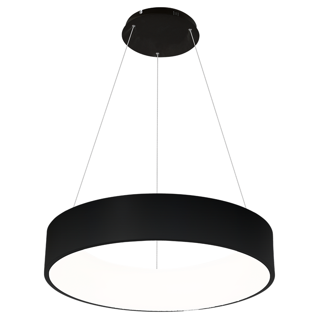 Ohio Stunning Led Pendant Lamp 24w(122w)  45cm Diameter Height Adjustable | Black