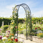 Outsunny Garden Arch, Rose Arch, Black