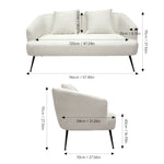 Breeins Modern Corduroy 2-seater Sofa With 2 Scatter Cushions