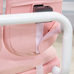 Kids Desk And Chair Set With Storage Shelves, Washable Cover | Pink