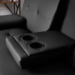 Faux Leather Click Clack Sofa Bed - 2 Seater | Black
