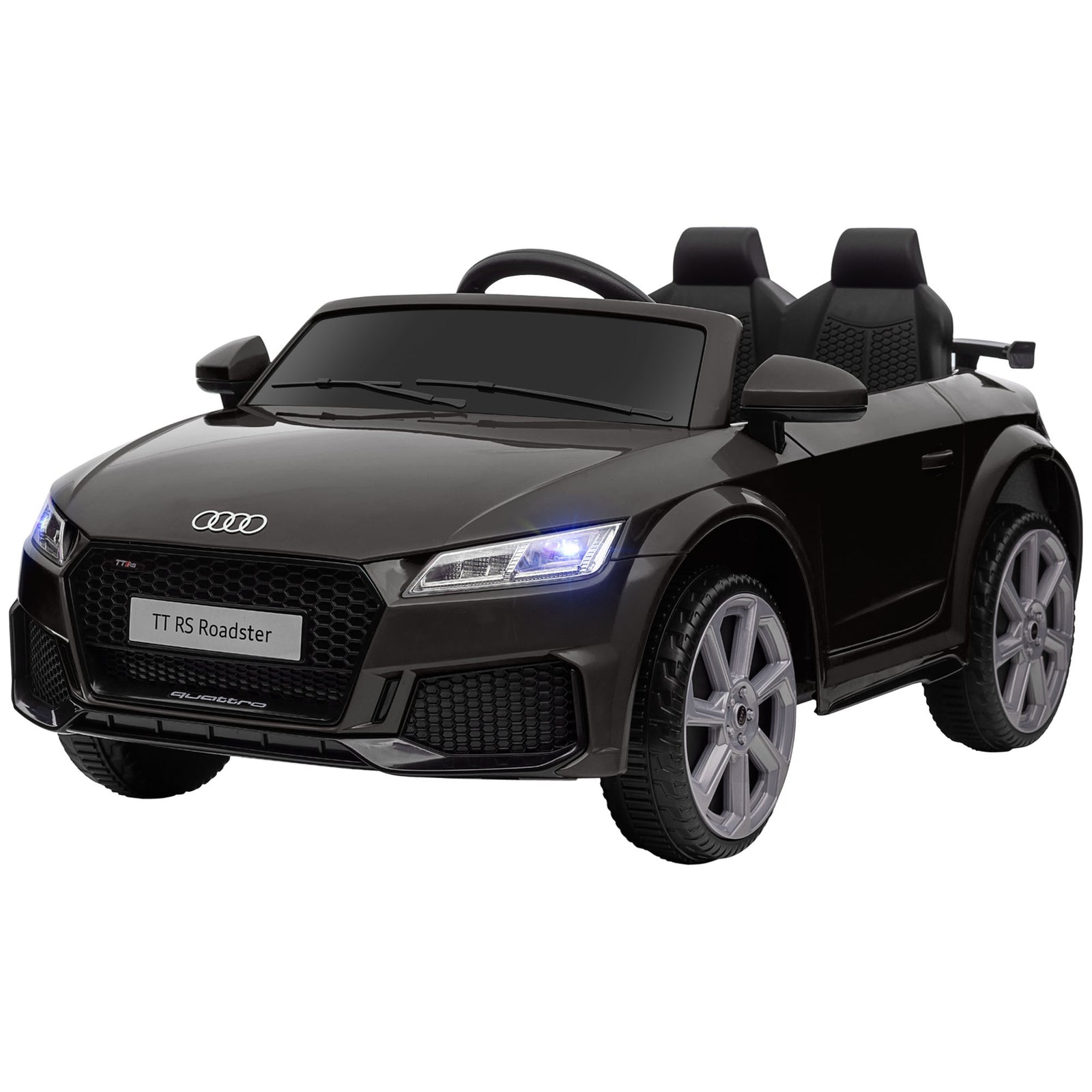 12v Battery Licensed Audi Tt Rs Ride-on Car W/ Remote, Headlight | Black