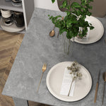 HOMCOM Square Dining Table, Kitchen Table With Faux Cement Effect