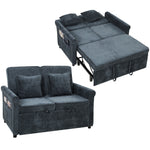 2 Seater Sofa Bed, 3-in-1 Convertible Pull Out Sofa Bed | Dark Blue