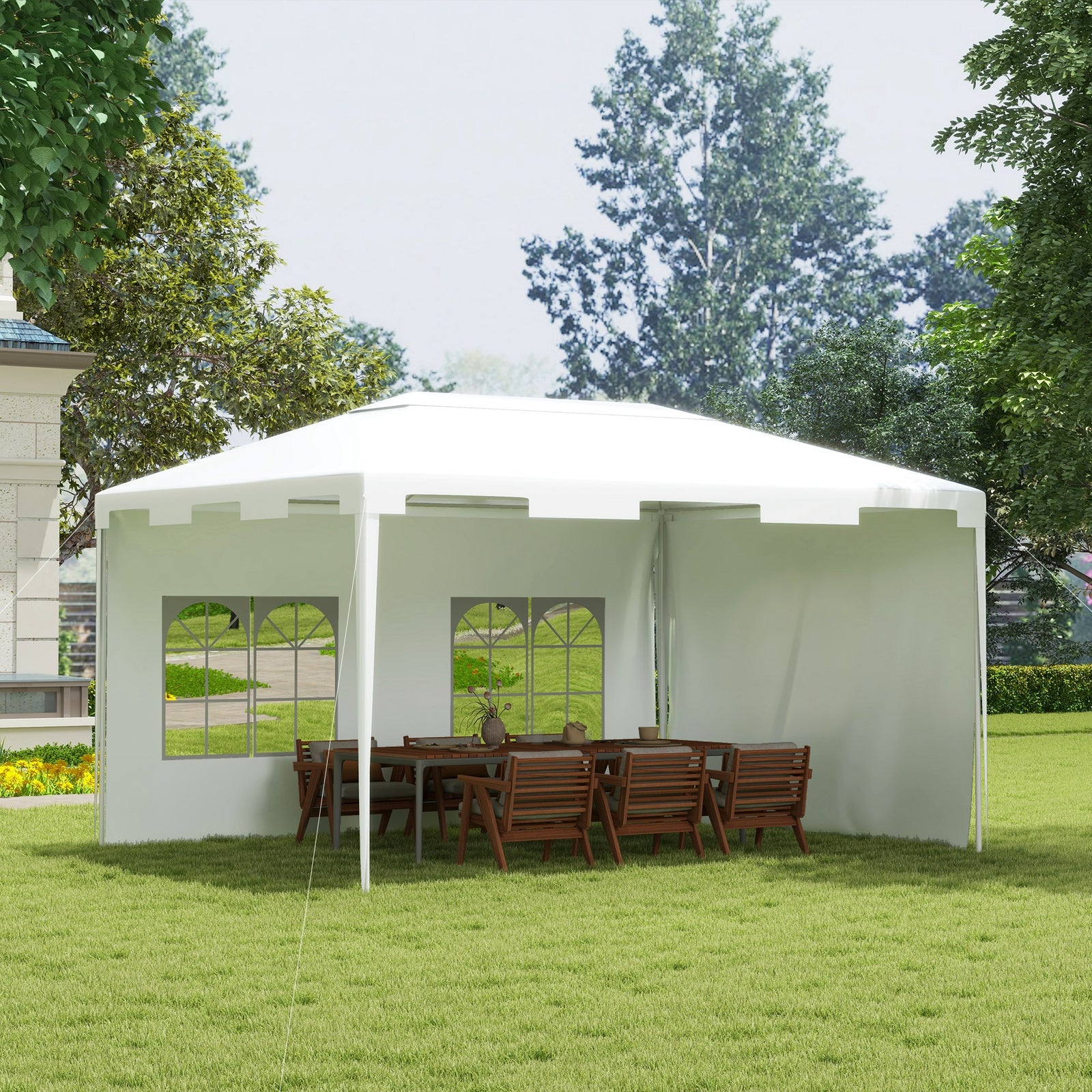 Party Tent Waterproof Garden Gazebo Canopy Cover Shade | Cream