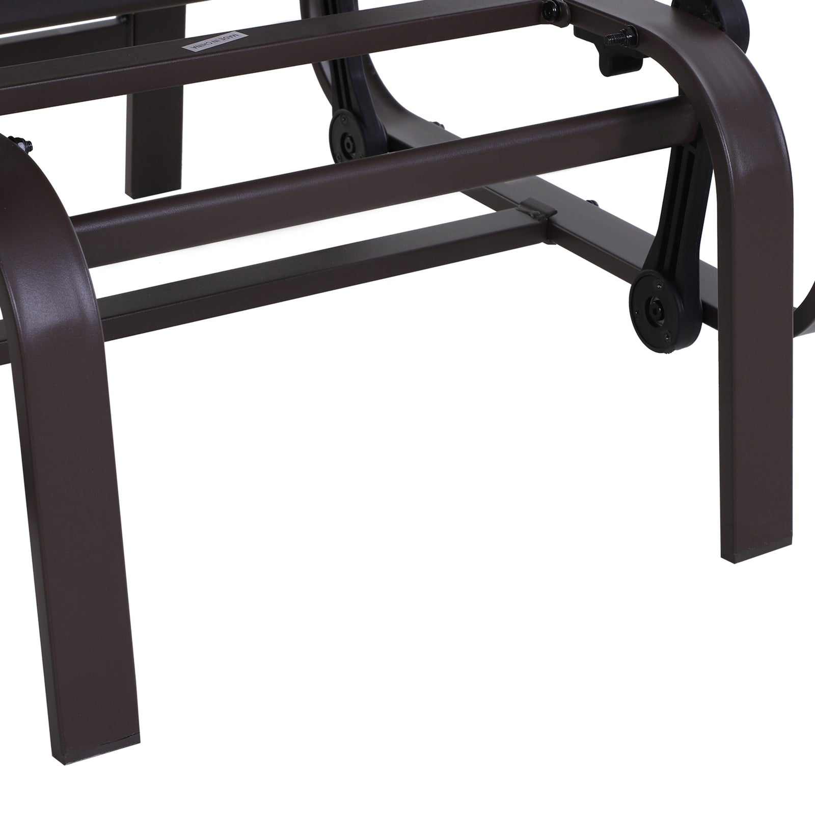 Outdoor Gliding Rocking Chair With Metal Frame For Patio | Brown