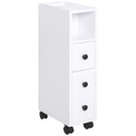 Slimline Bathroom Storage W/ 2 Drawers Wheels