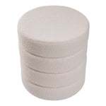 Round Channel Upholstered Ottoman