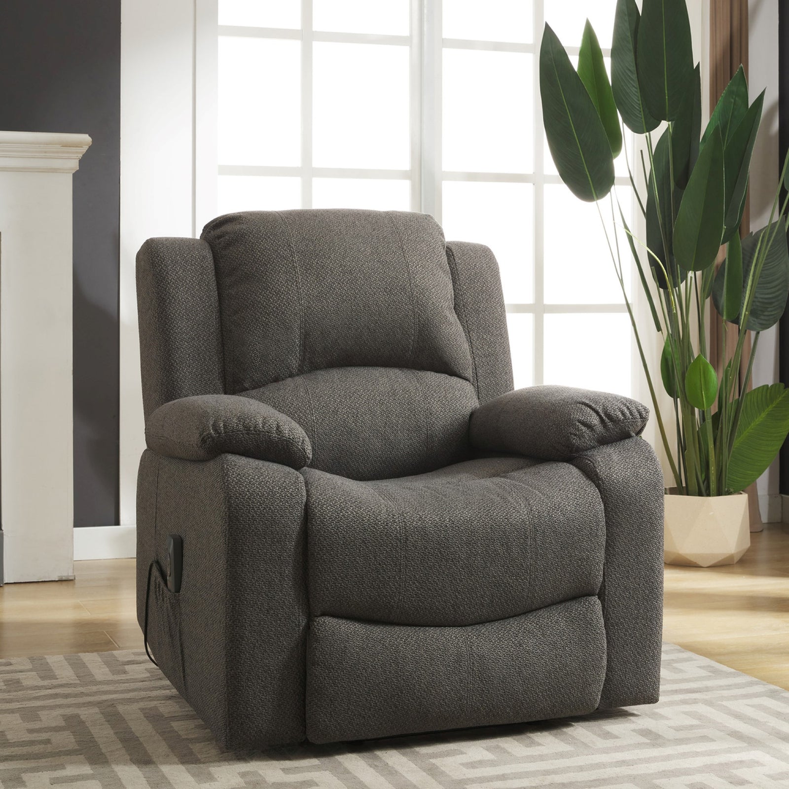 Marldon Electric Riser Recliner With Massage And Heat | Dark Gray