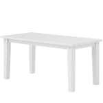 Hdpe Rectangle Garden Coffee Table, Slatted Outdoor Table