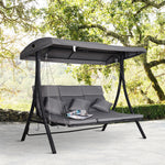 Outdoor 3-person Porch Swing Chair Chaise Lounge Garden