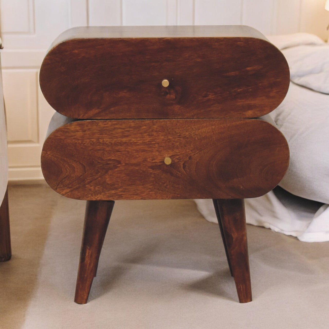 Solid Wood Bubble Chestnut Bedside