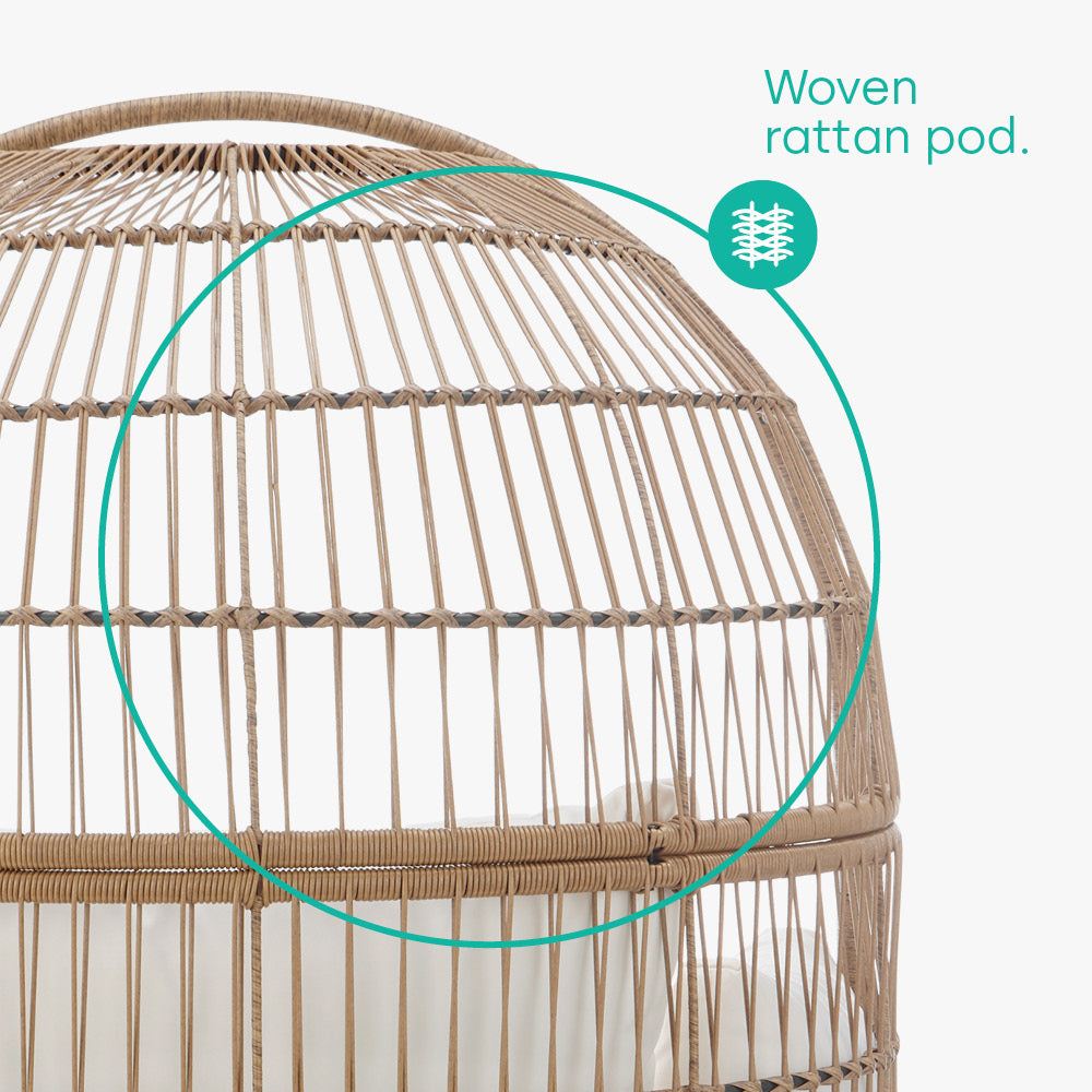Havana Rattan Cocoon Chair - Natural