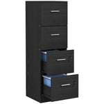 4 Drawer File Cabinet Locking Filing Cabinet | Black