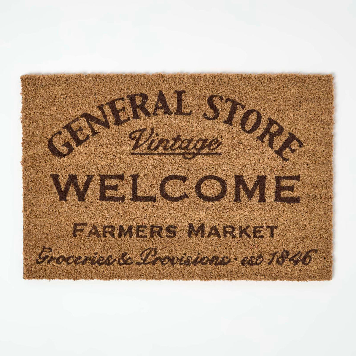 HOMESCAPES General Store Non-slip Coir Doormat