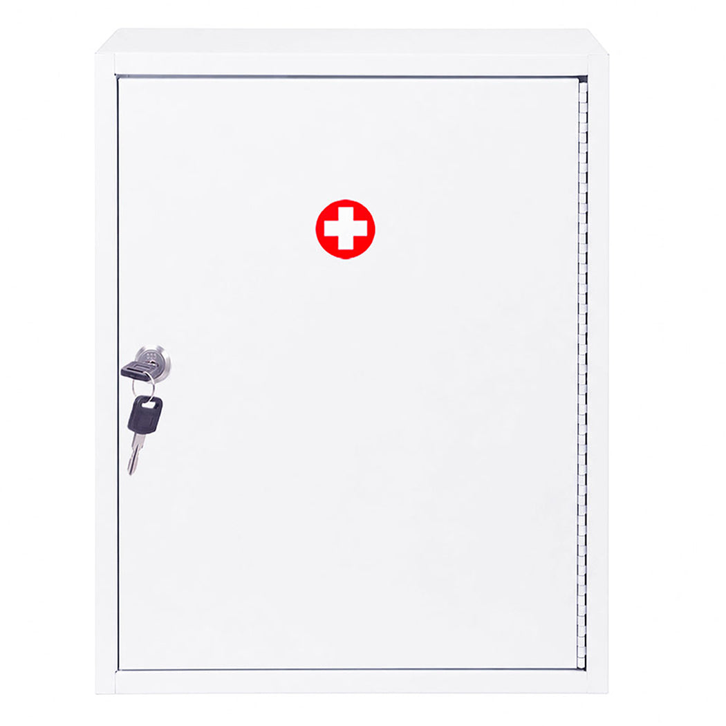 Medicine Storage Box,lockable 3-tier Wall Cabinet,alloy Steel,white