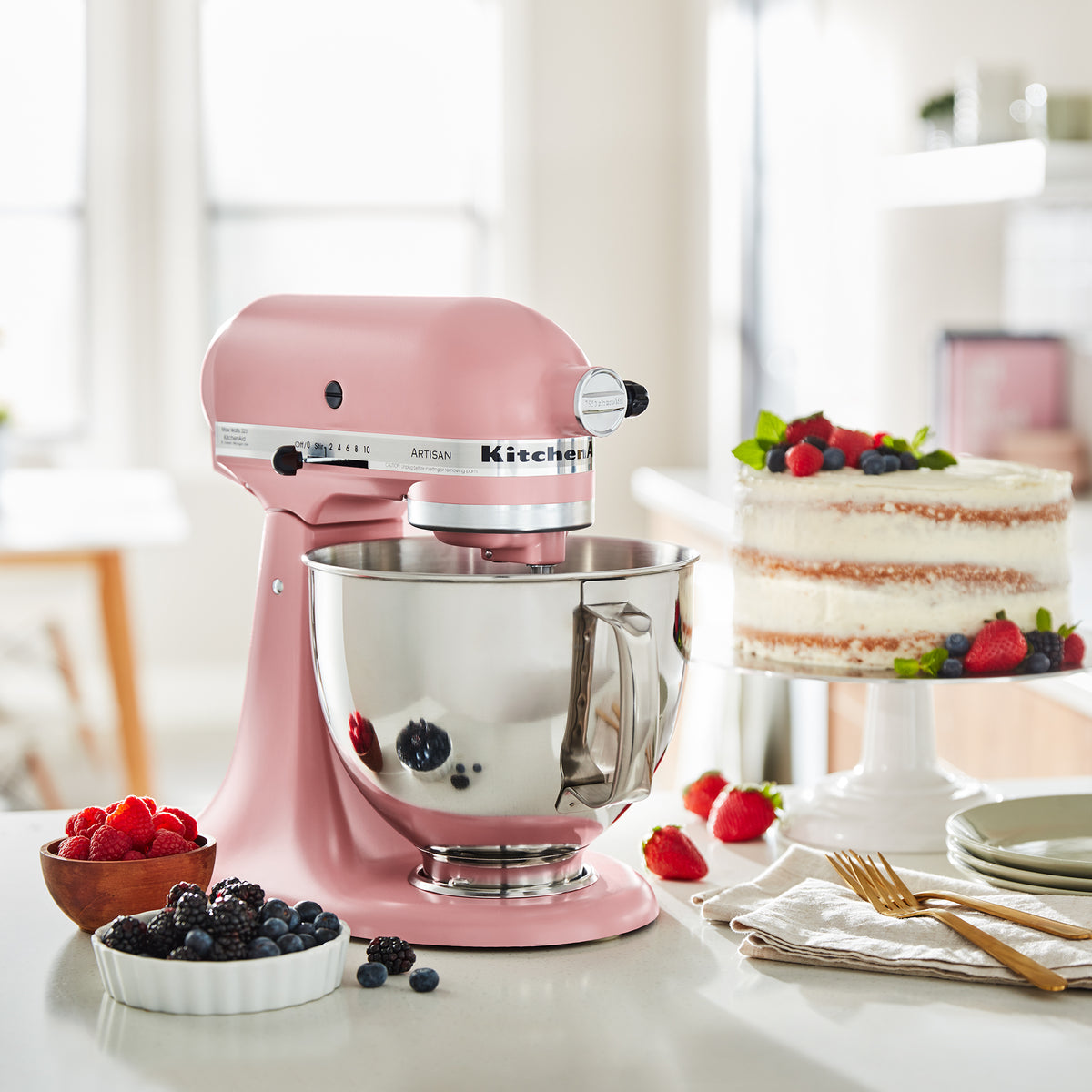 175 Artisan Stand Mixer With Premium Accessories | Dusky Pink