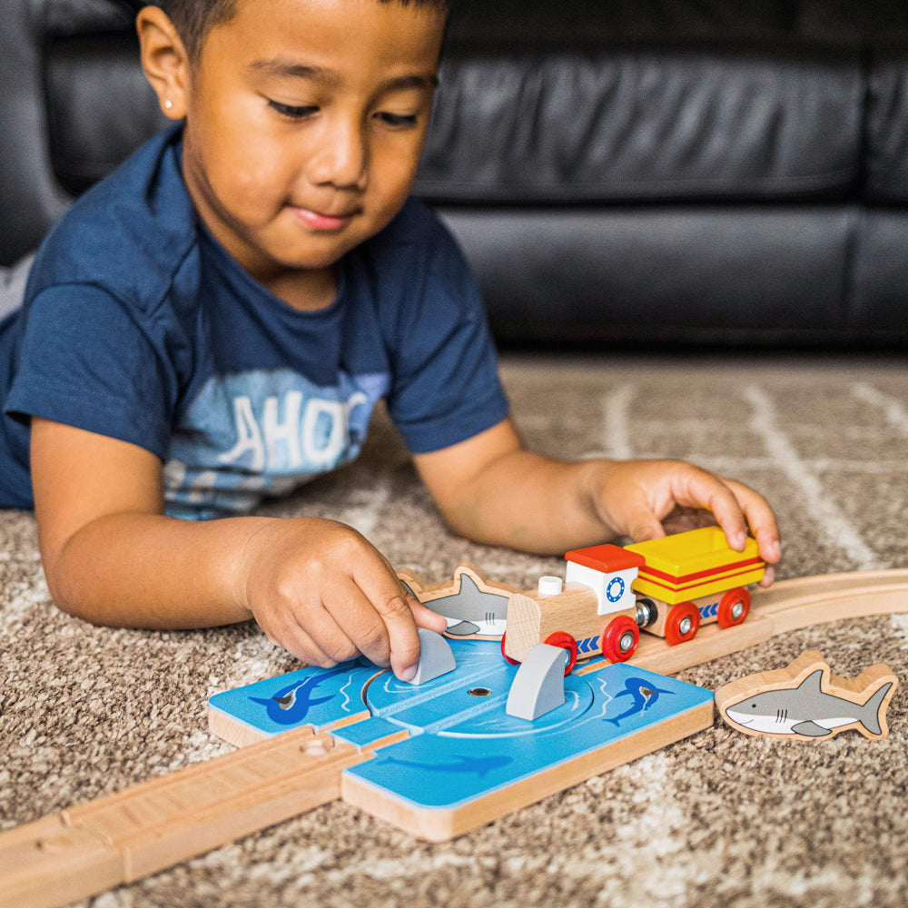 Shark Attack Turntable for Wooden Train Sets