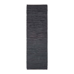 Denver Leather Woven Rug | 200cm | Black