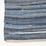 Blue Denim Handwoven Striped Chindi Rug | 120cm x 180cm | Blue