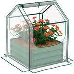 Raised Garden Bed With Cover, Clear And Green