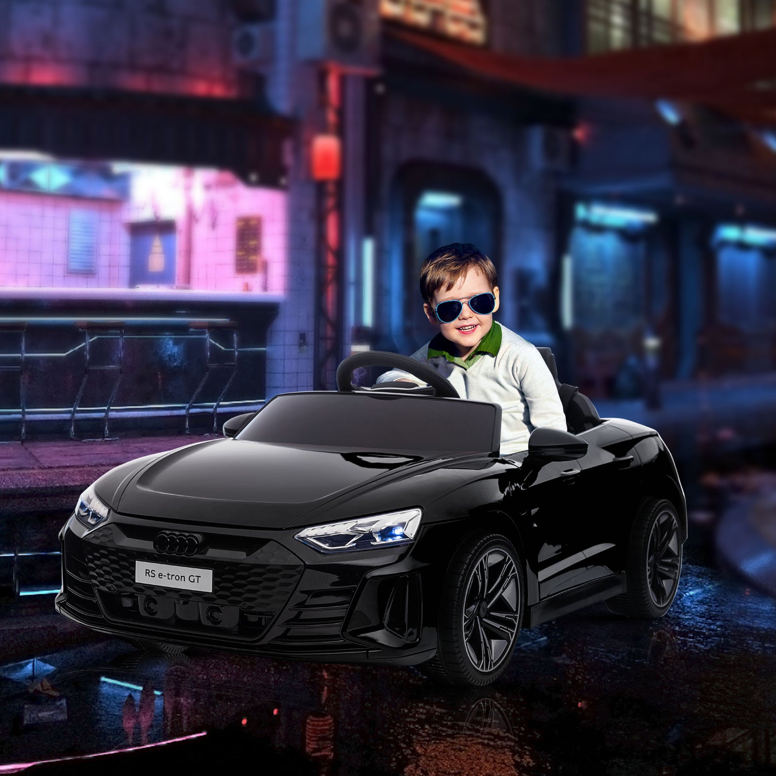 Audi Rs E-tron Gt Licensed 12v Kids Electric Ride On W/ Remote | Black