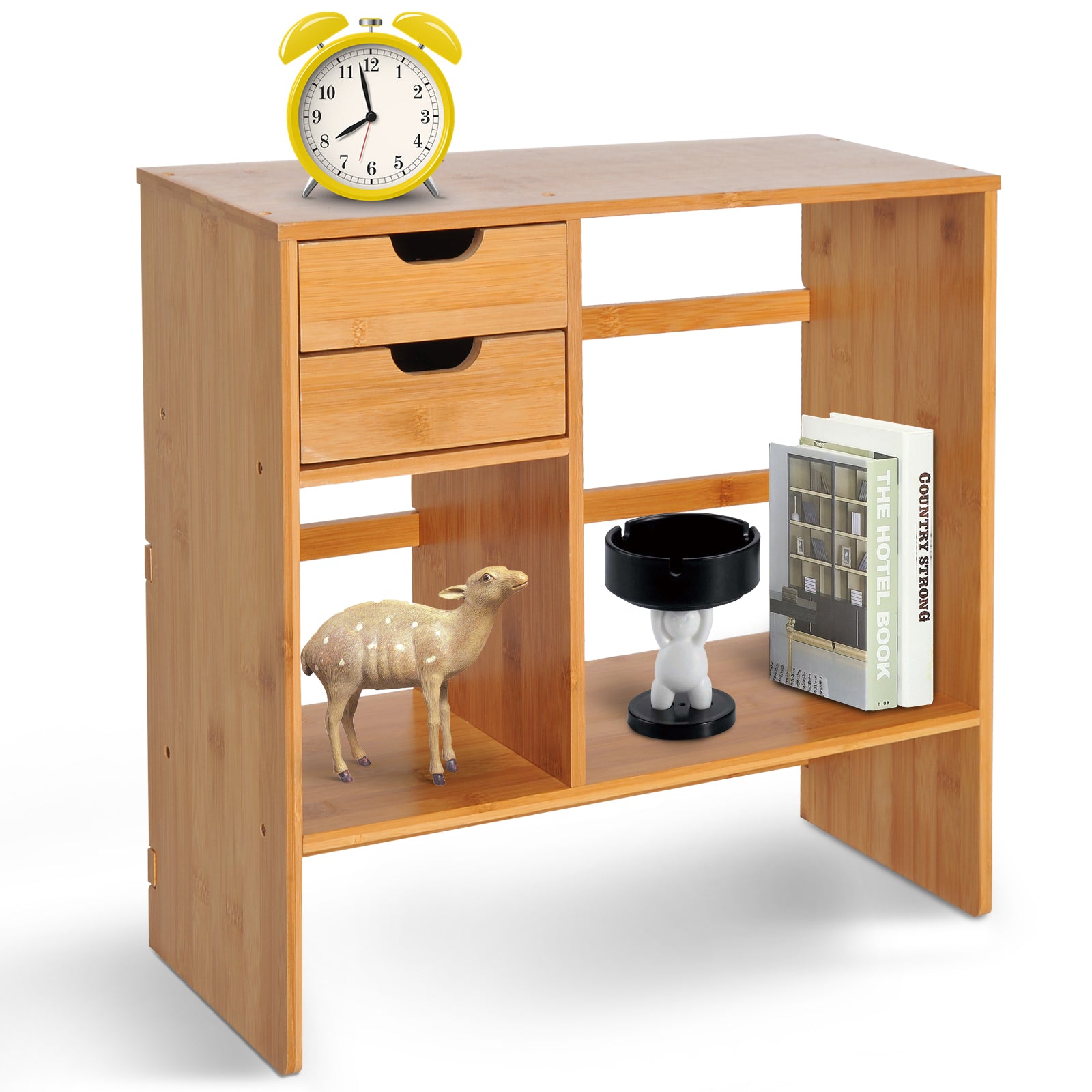 Desk Organiser Desktop 180 Degree Rotatable 2 Drawers
