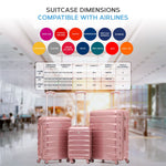 25" Medium Suitcase Check-in Hold Luggage Hard Shell 4 Wheels Tsa Lock | Medium | Rose Gold